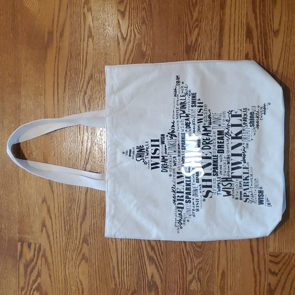 Old Navy Canvas Tote with Star and silver SHINE.